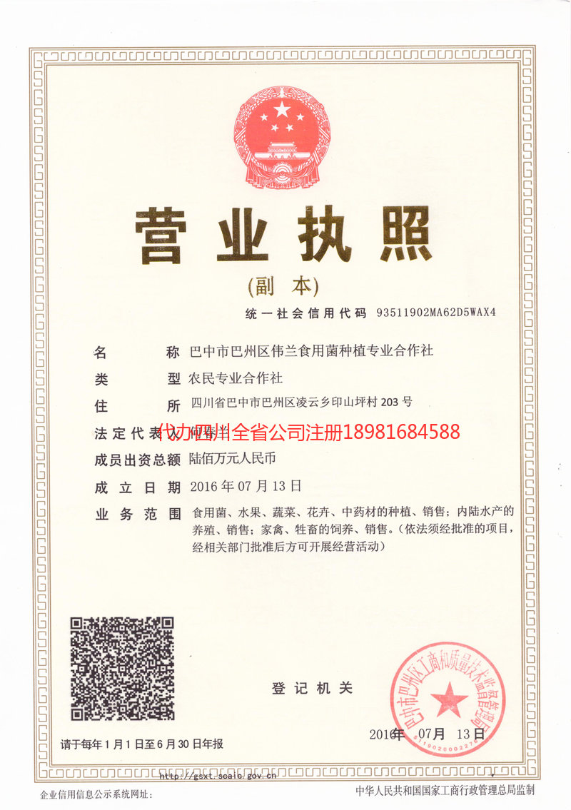 沧源沧源伟兰食用菌种植专业合作社